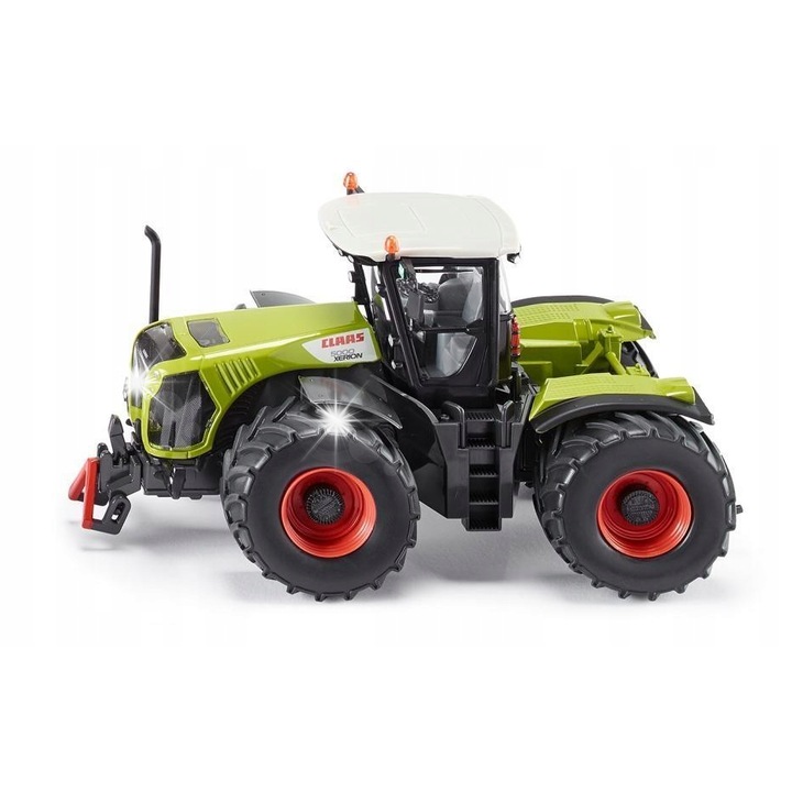 Tractor de jucarie Siku Claas Xerion 1:32, roti mobile, cabina detasabila, verde