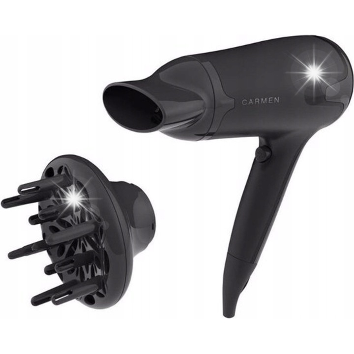 Сешоар Carmen HD1695, 1700W, с дифузер, 2 скорости, 2 температури