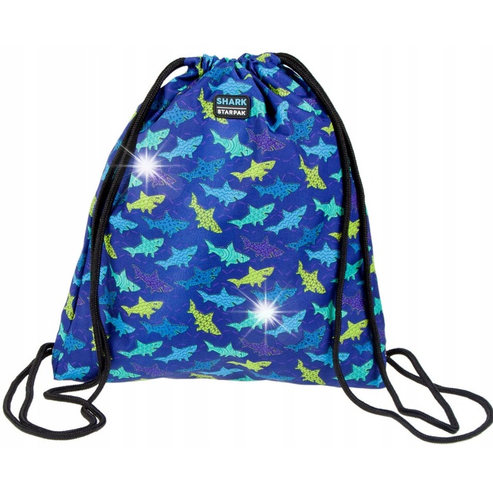Ghiozdan multifunctional STARPAK, motiv rechini, albastru, 30x40cm