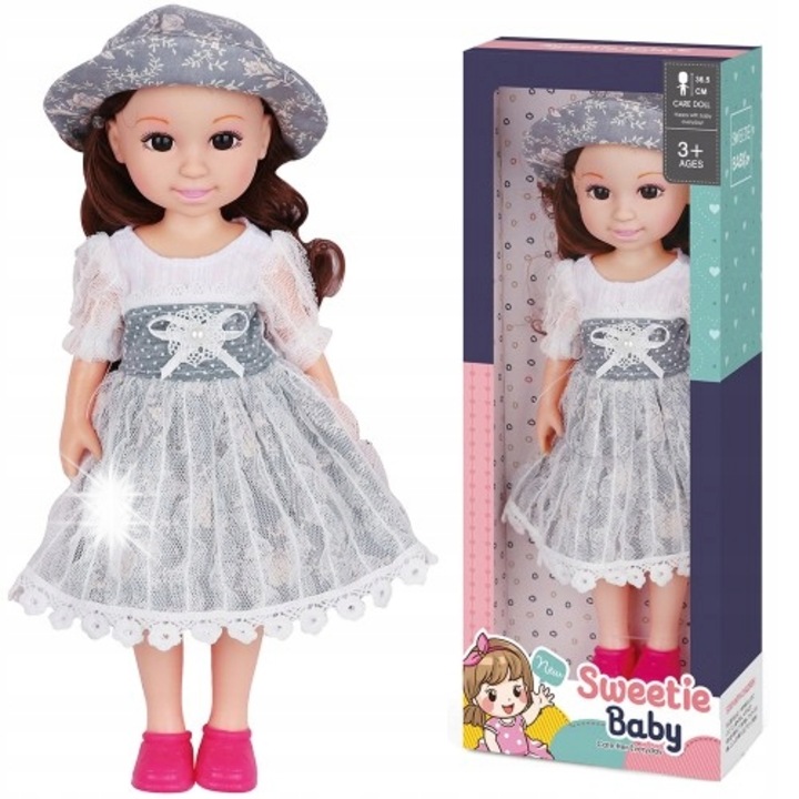 Trifox oktatóbaba, 33 cm, rózsaszín, az érzelmek és szociális készségek fejlesztéséhez