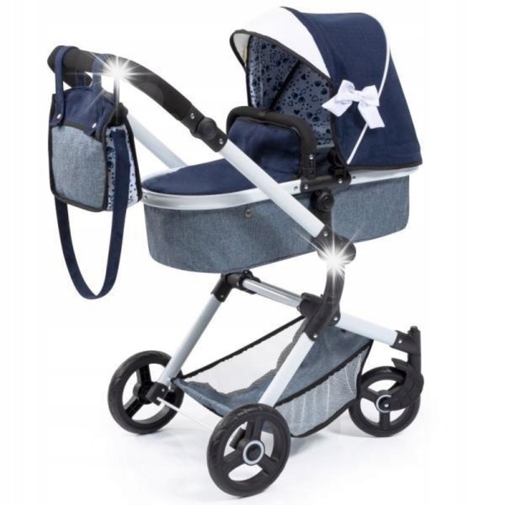 Bayer Neo Vario babakocsi, 65x42x86cm, állítható 62-79cm, 52cm-es babáknak,