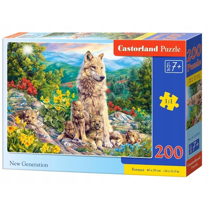 Пъзел 200 елемента, Castorland, 40x29cm, комплект за деца, развитие на логически умения