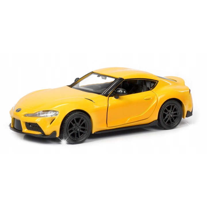 Daffi Toyota Supra 2020 kisautó, narancssárga, játékszett