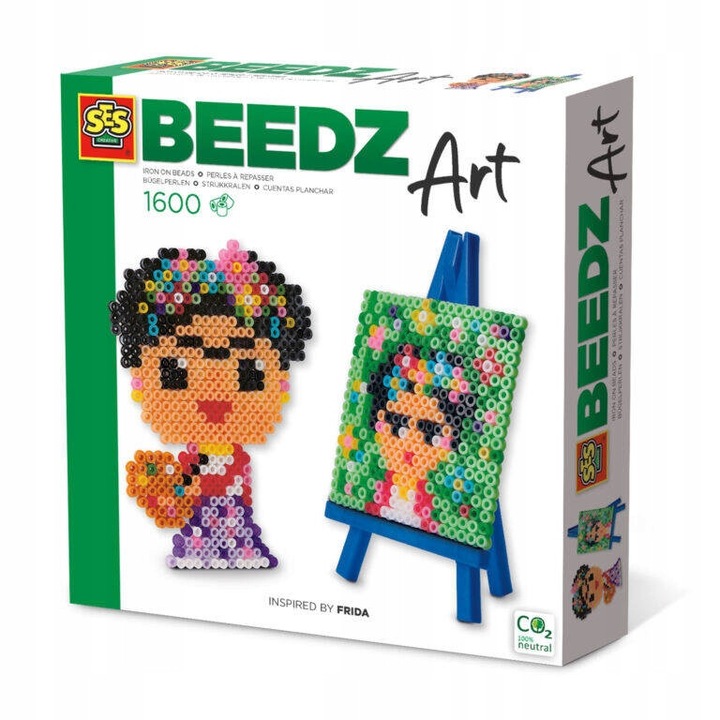 Set de artizanat SES Creative BeedzArt, 1000 de margele, multicolor, pentru dezvoltarea creativitatii