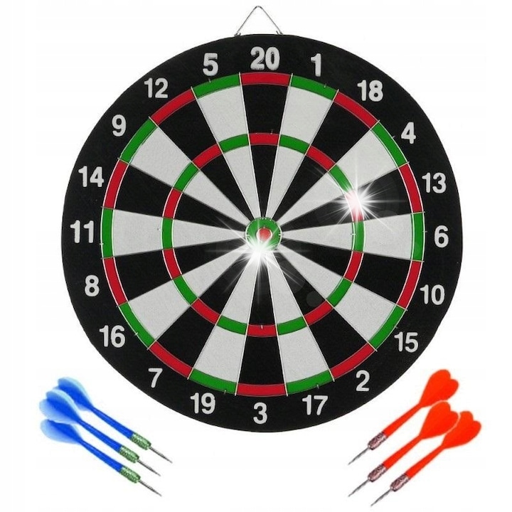 Trifox darts játék, 29 cm-es készlet, fiataloknak, fejleszti a készségeket, fizikai aktivitás