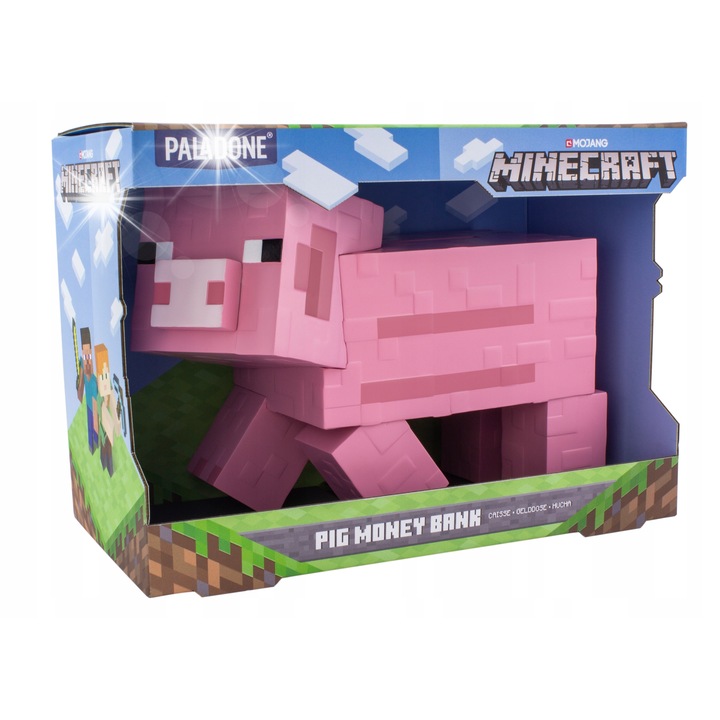 Касичка Minecraft Pig, Paladone, 19см, лицензирана