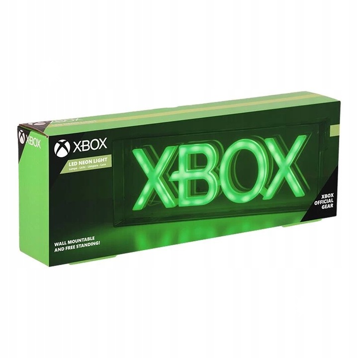 Lampa Neon XBOX, Paladone, 29,8cm, alimentare USB, oficial licentiat
