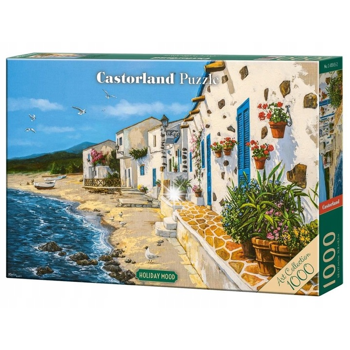 Комплект Пъзел 1000 елемента, Castorland, Holiday Mood, 68x47см, Екологичен