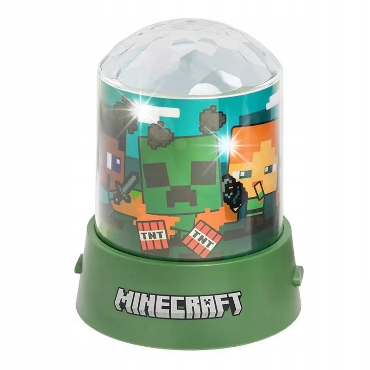 Лампа за парти Minecraft, Paladone, 13 см, 3 LED цвята, компактен дизайн