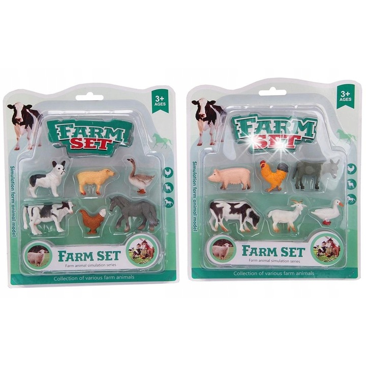 Комплект фигурки домашни животни 6 броя, Trifox, фини детайли, безопасност, многоцветни