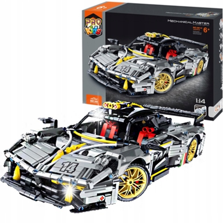 Pro Kids építőkészlet, sportautó 1:14, 1237 darab, többszínű, 6+