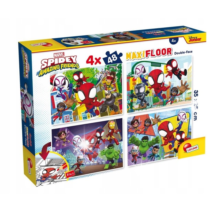 Пъзел Lisciani, голям комплект, 192 части, Spidey, многоцветен