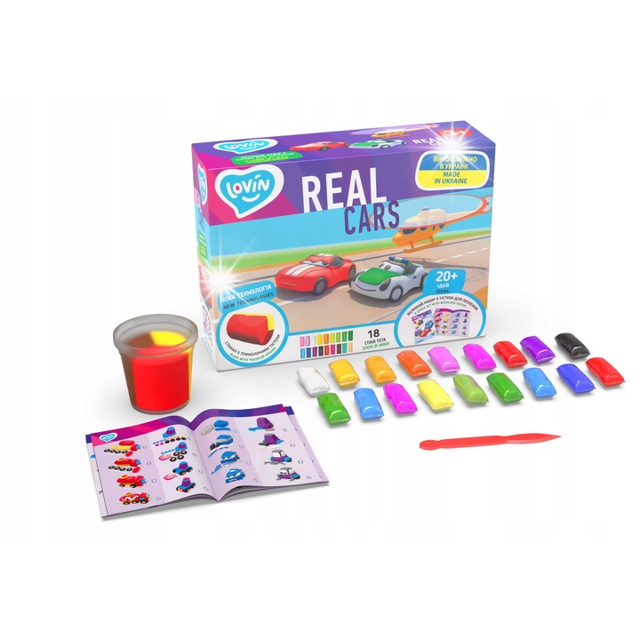 Комплект пластилин за деца Okto, форми, 18 пакета, многоцветен, възраст 3 години+