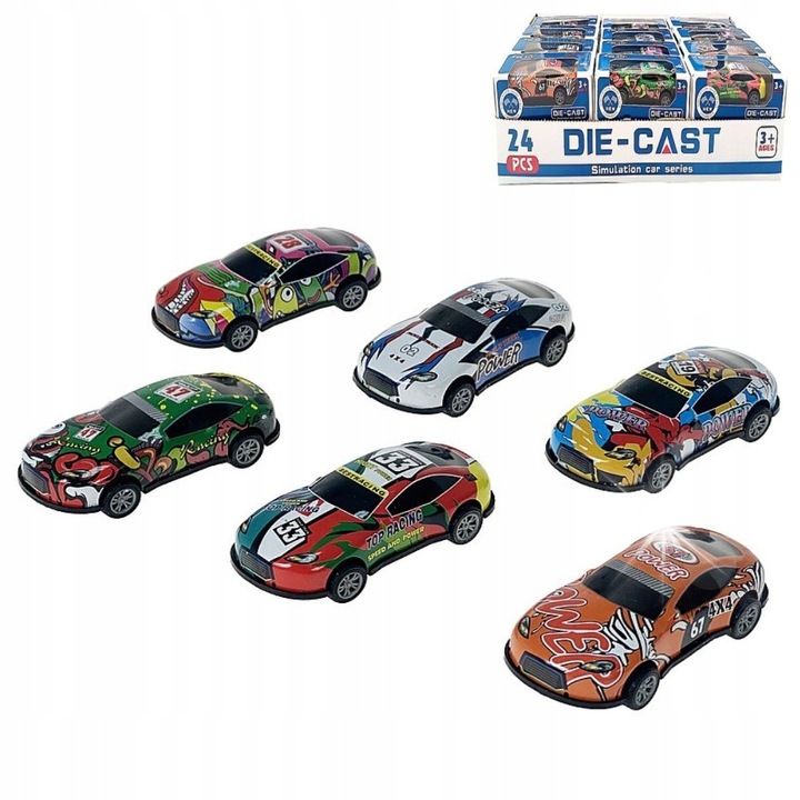 Спортна кола Adar, колекция ресораки, метална, 8,5x4x2см, комплект 24 броя