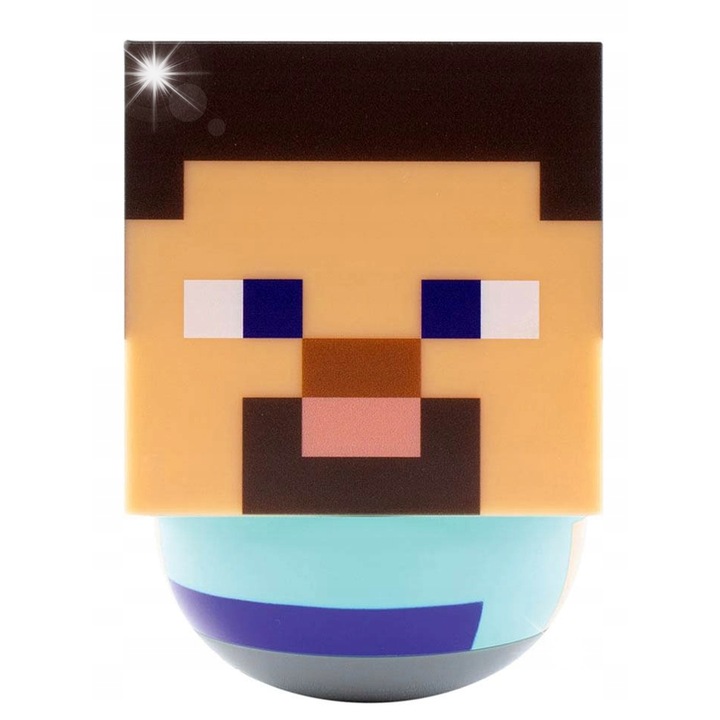 Детска нощна лампа Minecraft Steve, Paladone, 13x10см, сензорна работа, екологичен материал