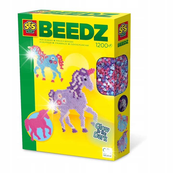 Set de margele creative SES, multicolor, 5 ani, Plastic