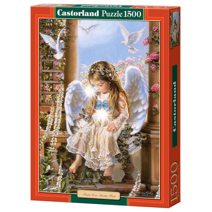 Пъзел Castorland 1500 елемента, ангел със зайче, 68x47см комплект