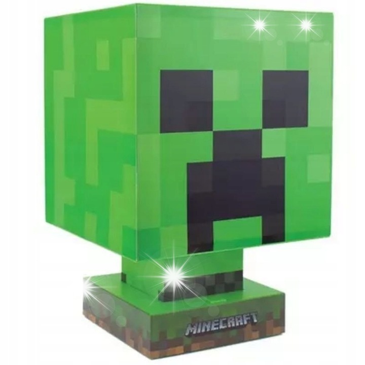 Нощна лампа за деца Minecraft Creeper 3D, Paladone, 26,6 см, захранване с батерии или USB, 3 интензитета на светлина