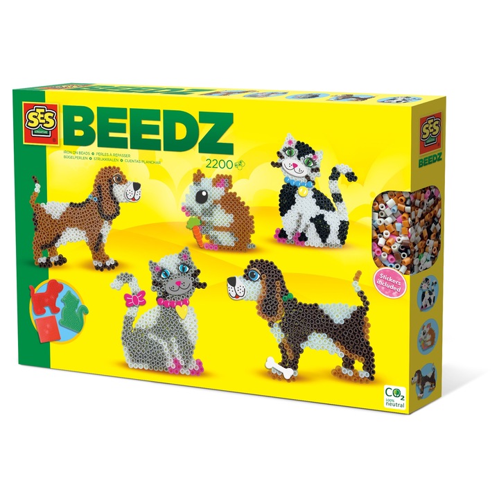 Set de artizanat pentru creat animale, SES Creative, 5 ani+, multicolor