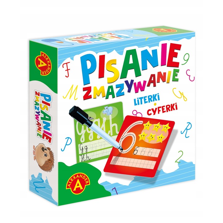 Oktató játék gyerekeknek, írható és törölhető, 5 év+, 16 lap, többszínű