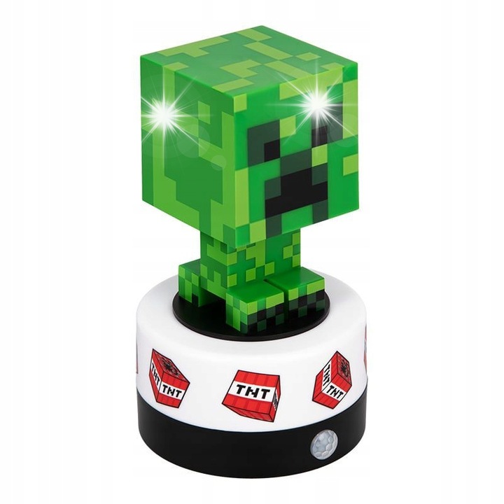 Лампа Minecraft Creeper със звук, Paladone, 15 см, захранване с батерии