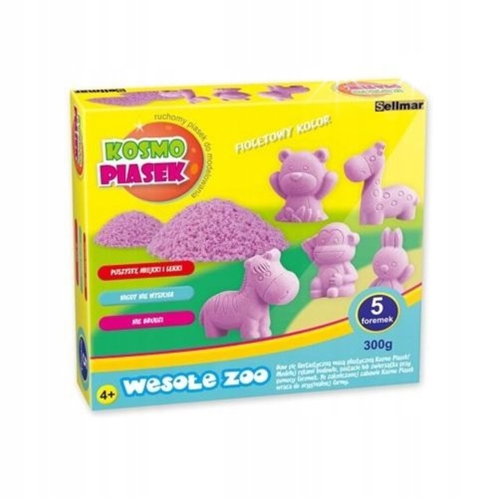 Homokozó készlet, 300g, 5 forma, többszínű