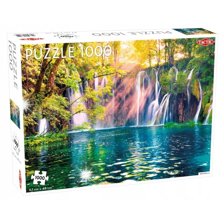 Puzzle Tactic, készlet, vízesés táj, 67x48cm, ökológiai