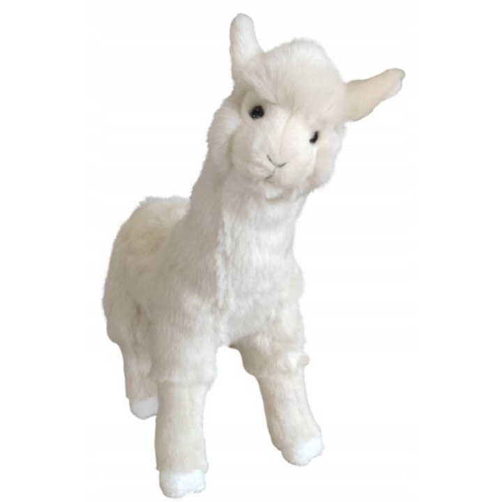 Jucarie de plus Alpaca, 28cm, alb, set pentru copii
