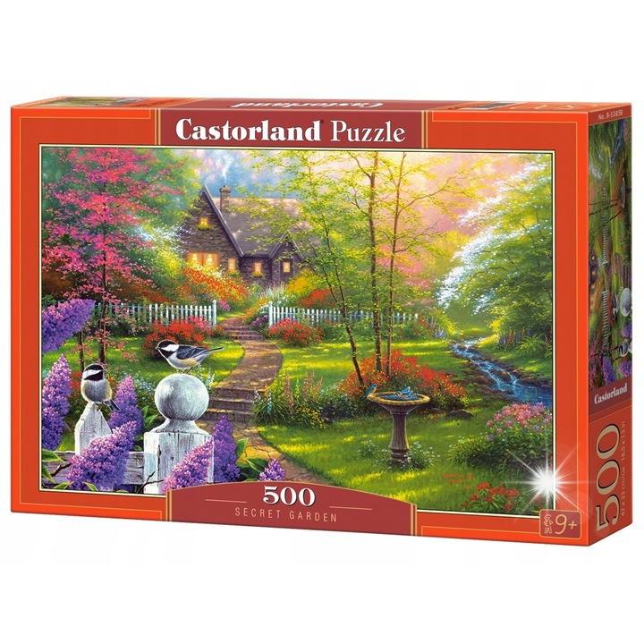 Пъзел Castorland 500 елемента, Тайната градина, 47x33см, образователна игра за деца и възрастни