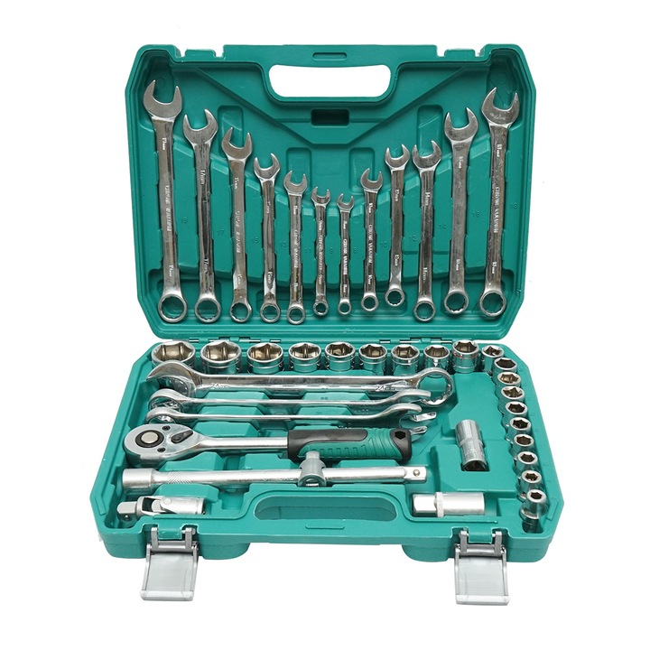 Trusa chei tubulare 8-32mm si chei fixe combinate 8-24mm, antrenor cu clichet 41 piese Breckner Germany