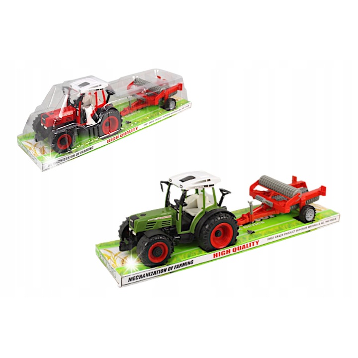 Tractor de jucarie, Swede, cu remorca, plastic, pentru baieti, 3 ani+