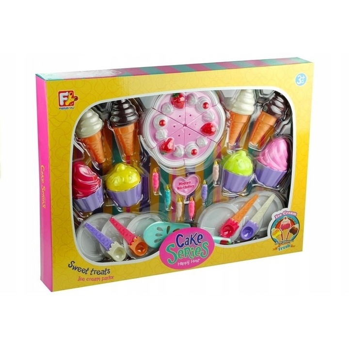 Parti játékkészlet, LEAN Toys, édességek, 32 darab