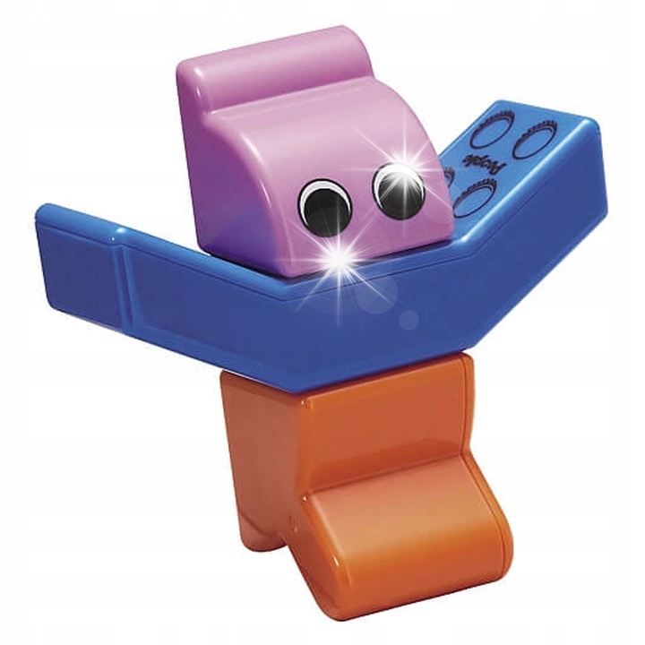 Építőkészlet 6 darabos, élénk színek, mágneses technológia