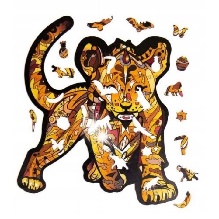 Puzzle Simba, Oroszlánkirály, gyerekeknek, érdekes formák, változatos méretek, szett.