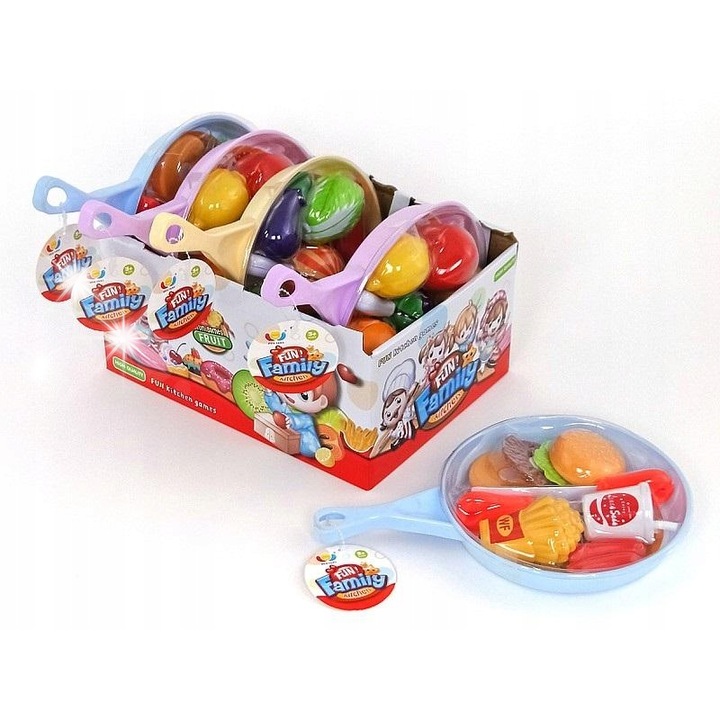 Gyermek konyhai készlet, Adar, Serpenyő étellel, 30x20x6cm, 5 darab