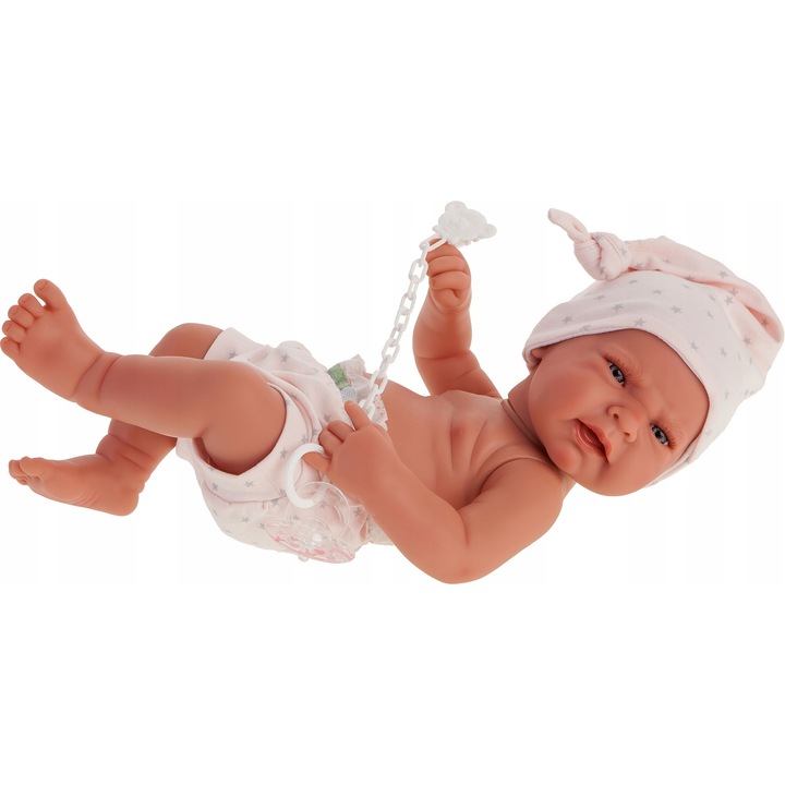 Antonio Juan baba, 42 cm, rózsaszín, takaróval és etetőszettel