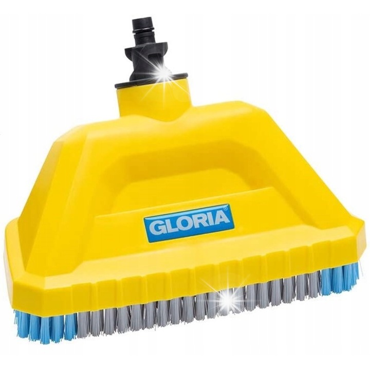 Matura electrica cu acumulator Gloria Multi, perie nylon 180mm, lance prelungitoare 40cm, galben, 50x20x20cm