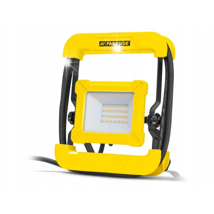 Parkside LED reflektor 20W, 1900 lm, IP65, 24x20,5x6cm, 3m kábel