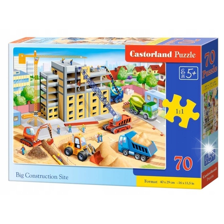 Образователен пъзел Castorland, комплект 70 части, 40x29см, развитие на моториката, екологичен