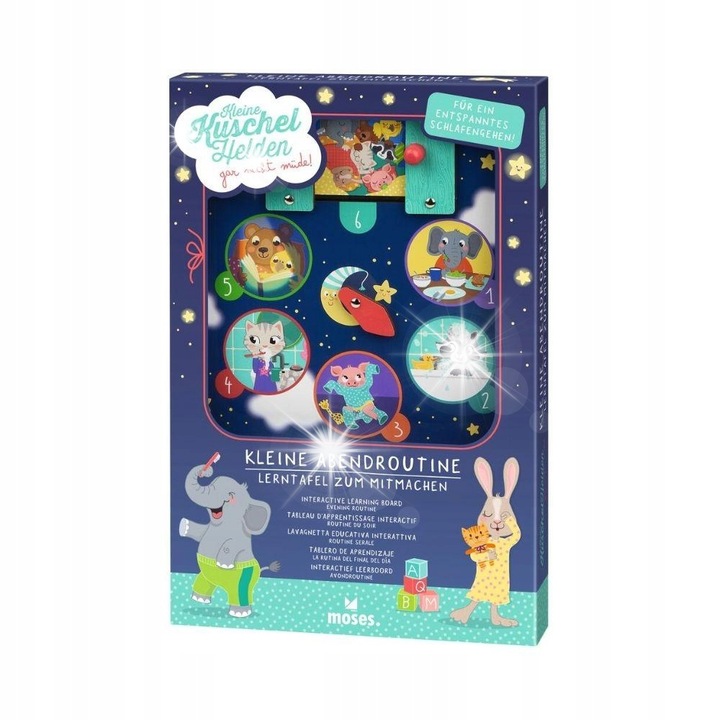 Moses fa oktatótábla, 6 illusztrált állomás, mozgatható elemekkel, 29,5x20x1,5cm