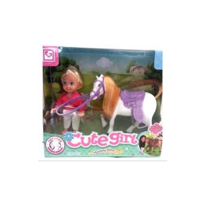 Baba lóval, oktatókészlet, többszínű, Pegaz Toys