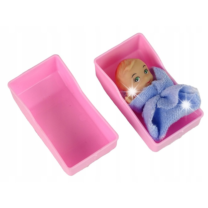 Doktorbaba, LEAN Toys, babával és gyermekkel, 2 kád, mérete 30x4x7cm, többszínű