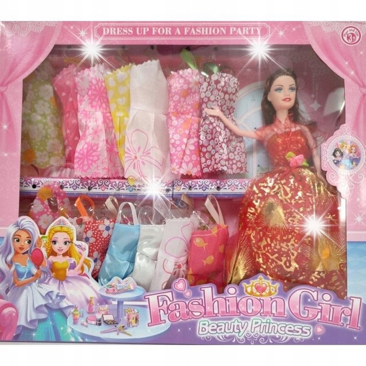 Babák ruhákkal gyerekeknek, szett, oktatójáték, többszínű, 30x45cm