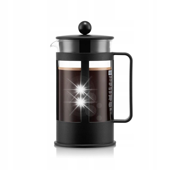 Кафемашина Bodum KENYA, 1л, пластмаса и боросиликатно стъкло, 15x11,2x23,5см, черна