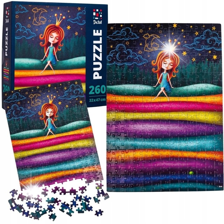 Puzzle hercegnővel, Roter Kafer, 260 darab, színes design, fiataloknak