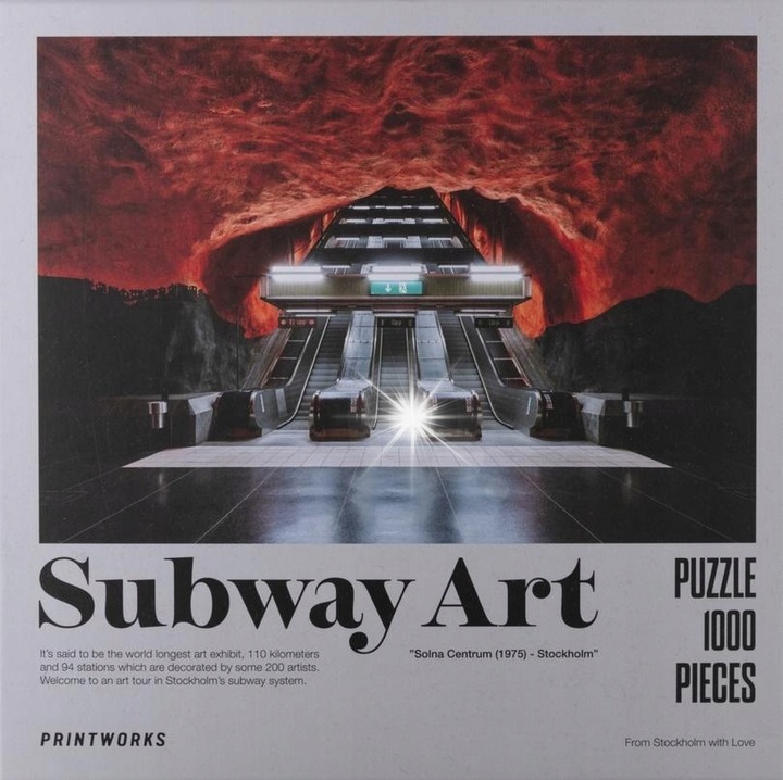 Puzzle 1000 darabos készlet Subway Art, Printworks, 70x50cm, Többszínű