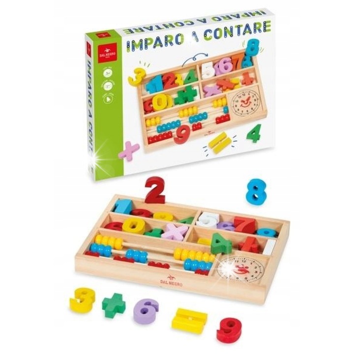 Dal Negro oktató puzzle, számokkal és matematikai jelekkel, 30x22cm, az egész családnak