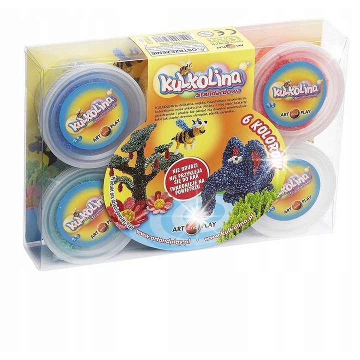 Kulkolina gyurmaszett, Art And Play, 4 szín, kreatív tevékenység