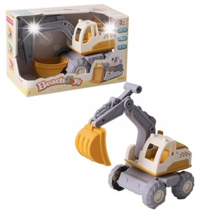 Excavator de jucarie, Askato, Plastic, Multicolor, 18x27x13cm, 3