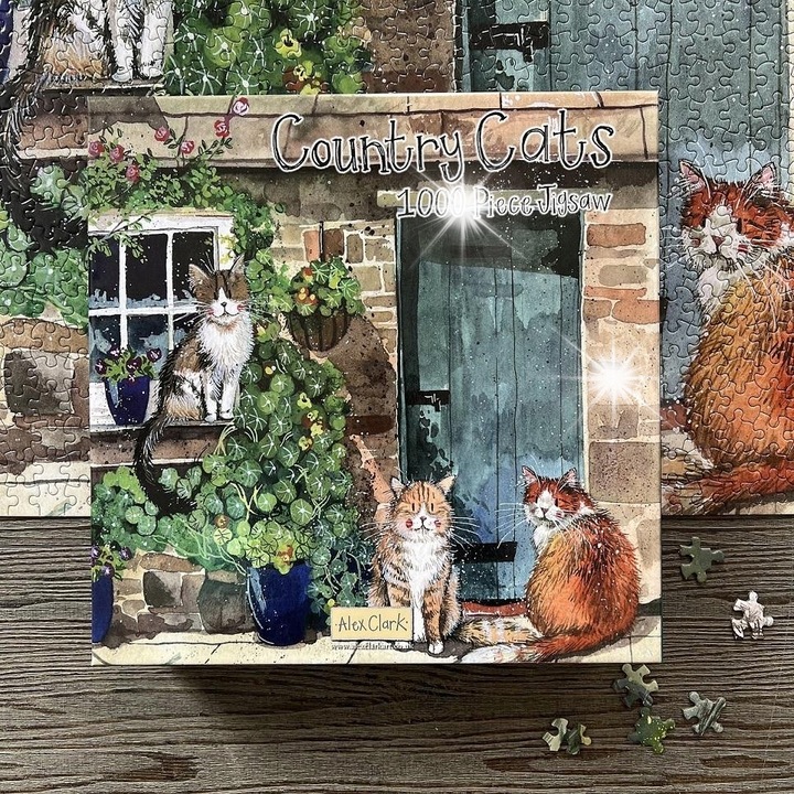 Puzzle Alex Clark, 1000 darabos készlet, KOTY NA WSI, 61x61cm